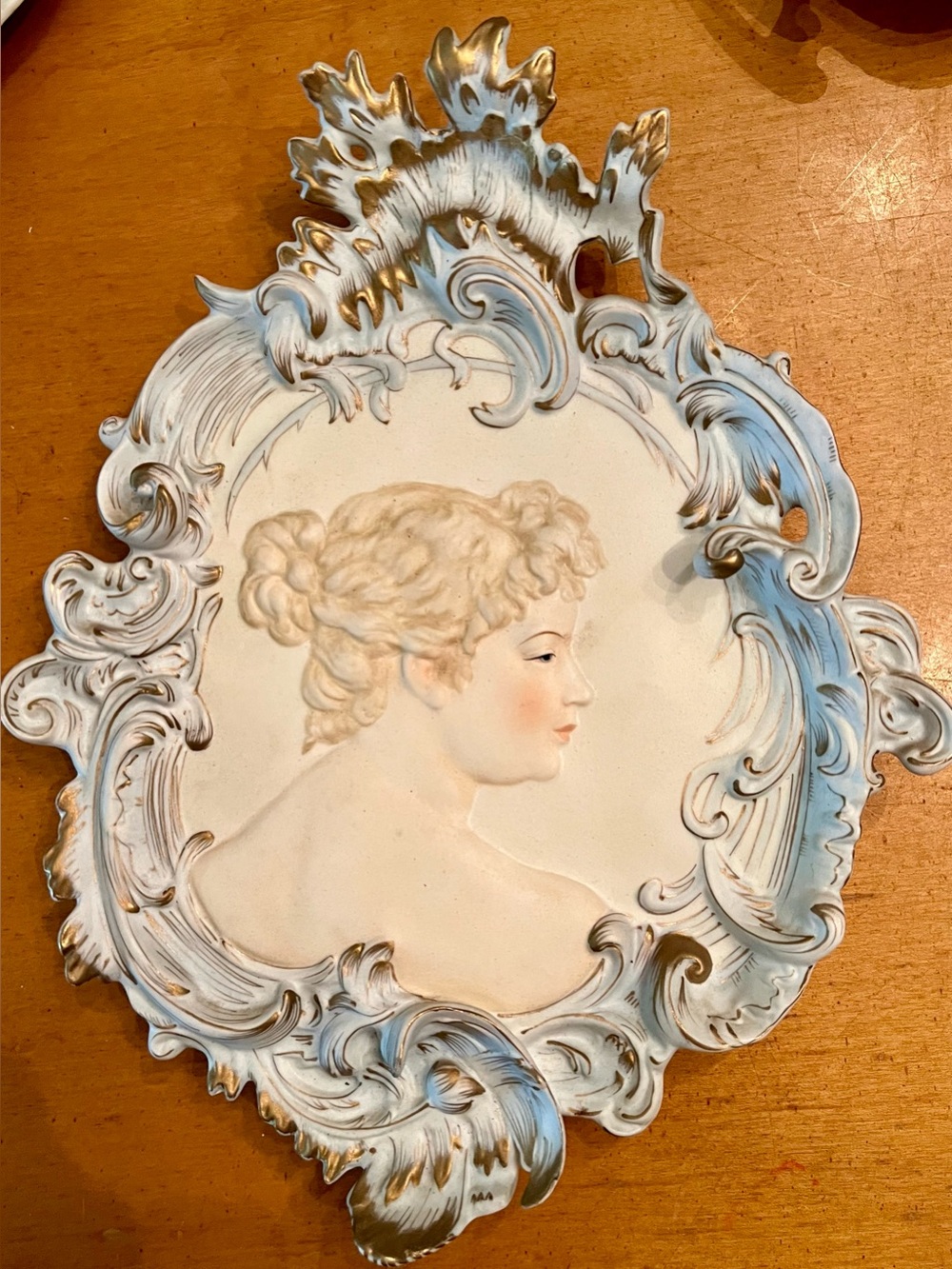 Antique Art Nouveau / Rococo Style Portrait Plaque, 23/410, Neoclassical